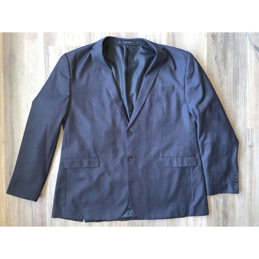 MARCHATTI Men's Charcoal Grey Jacket Size 52L 46W Club Style 2 Button EUC